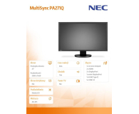 Nec MultiSync PA271Q czarny - 500517 - zdjęcie 8